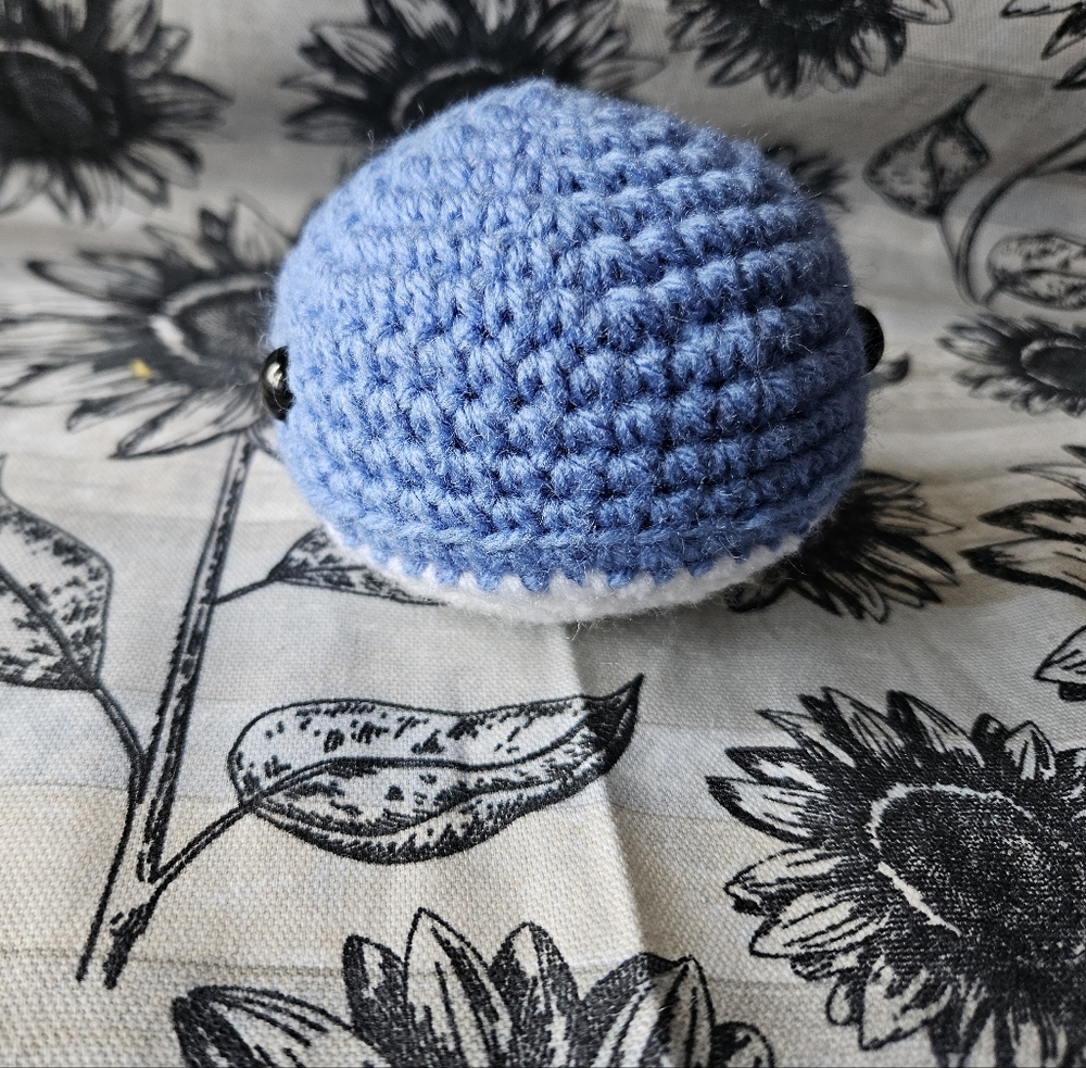Crochet Blue Whale Amigurumi Doll Plushie - Picture 6 of 7
